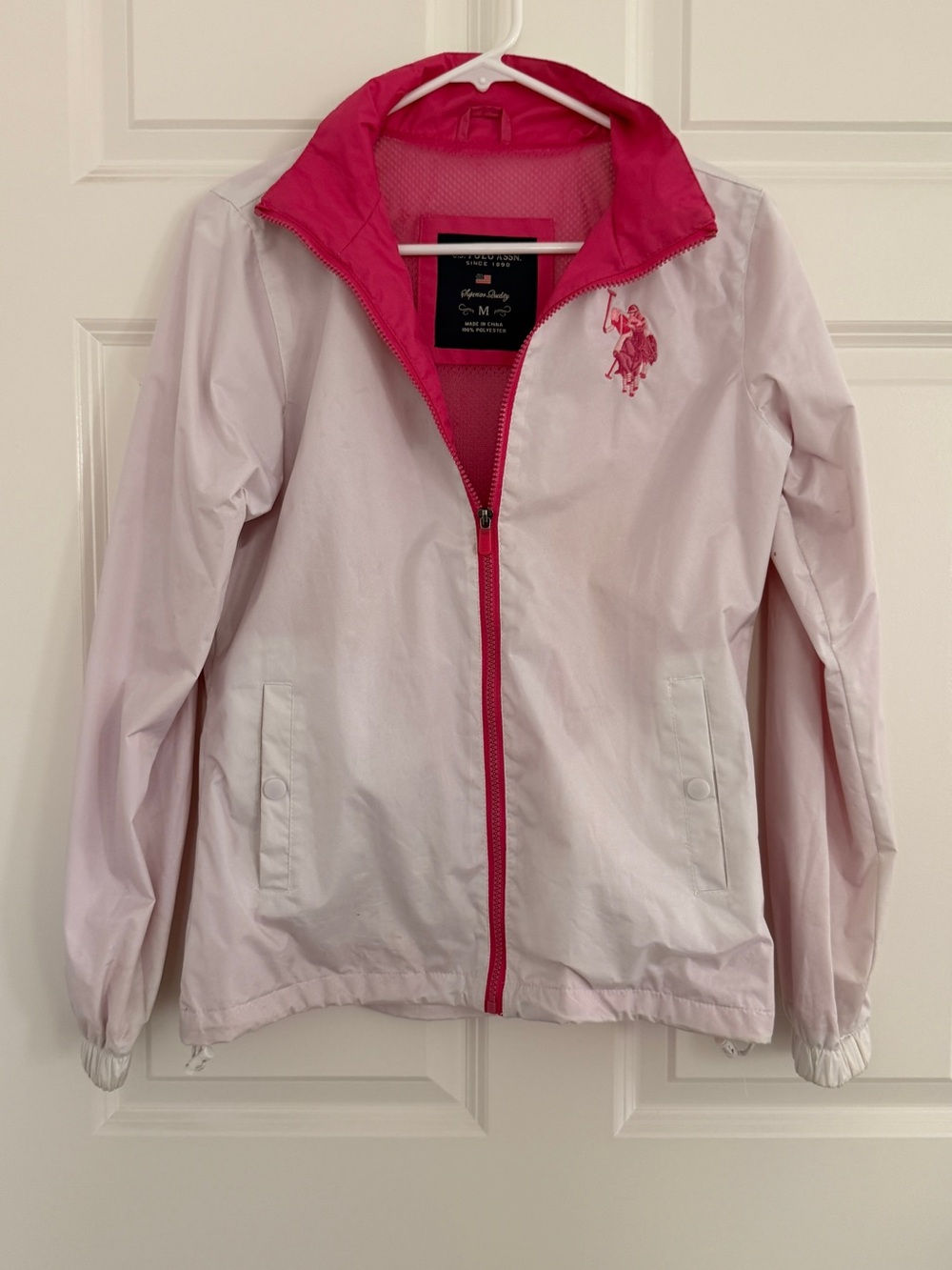 U.S. Polo Assn. Light Pink & Hot Pink Lightweight Rain Jacket